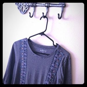 LOFT Bell Embroidered Sleeve